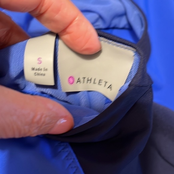 Athleta Caspian Blue Colorblock Two Tone Dress Sz S EUC - Picture 8 of 9